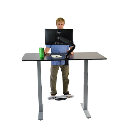 Uncaged Ergonomics RiseUpElectricStandingDesk60X30"BlackBambooDesktopSitStand, Rugbk RUGBK
